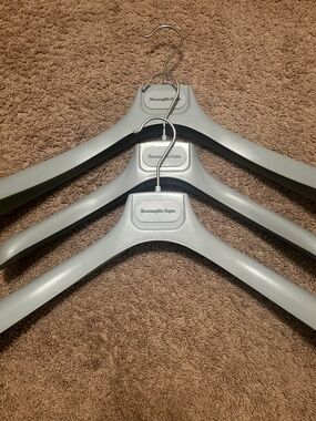 Ermenegildo Zegna Light Gray Branded Suit Hangers.